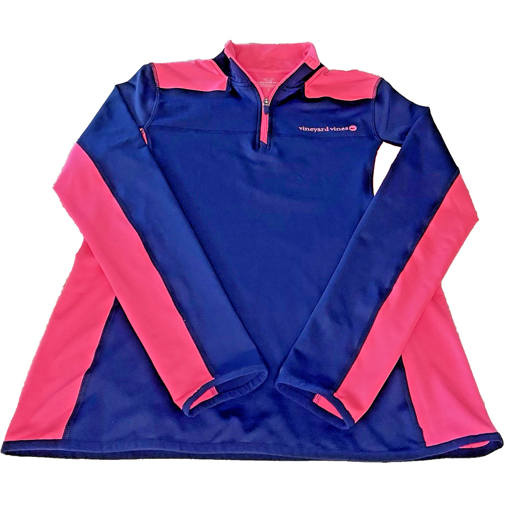 Vineyard Vines Performance Colorblock Women’s Top Size Small Long Sleeve 1/4 Zip